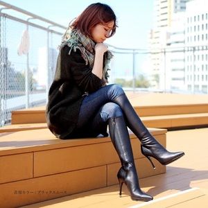 Brand new genuine cowhide leather, Japanese highend brand Comex knee high boots